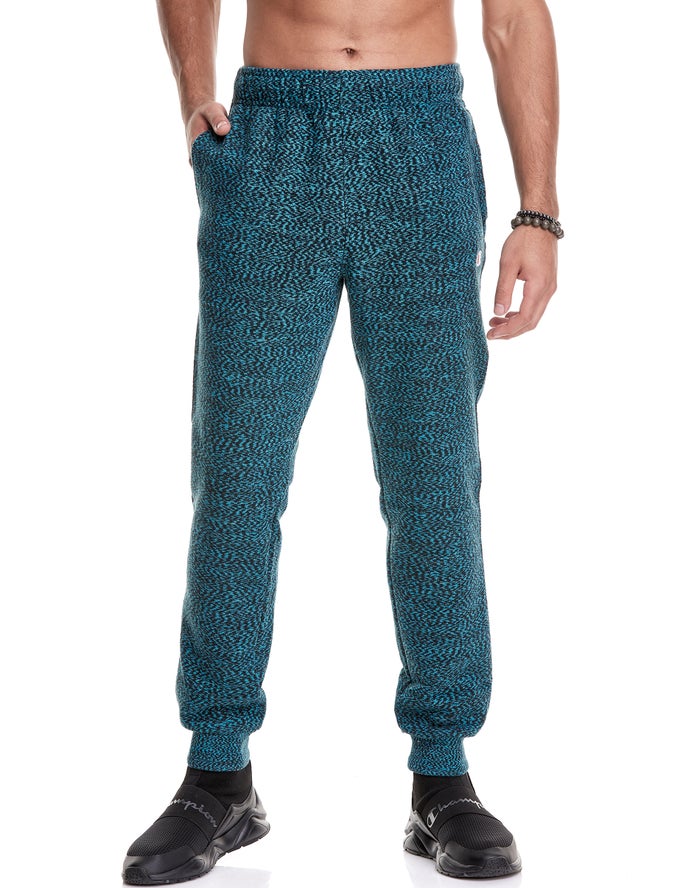 Champion Joggingbroek Heren - Blauw - Glitch French Terry ( 590127-ENI )